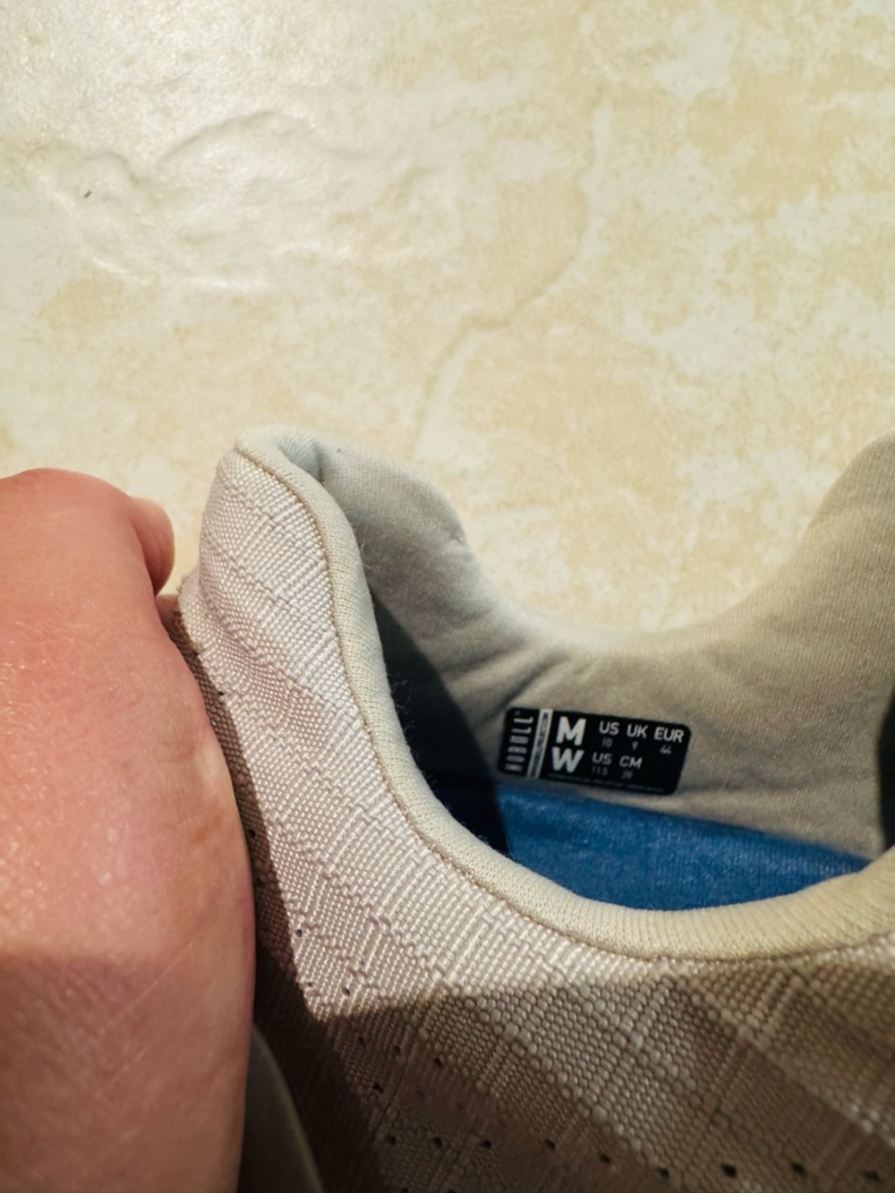 NOBULL Beige Knit Trainer with Blue Insole - Picture 8 of 8